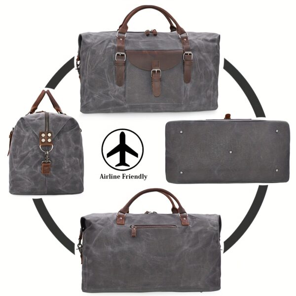 Sac week-end femme grand format – sac de voyage toile imperméable avec anses