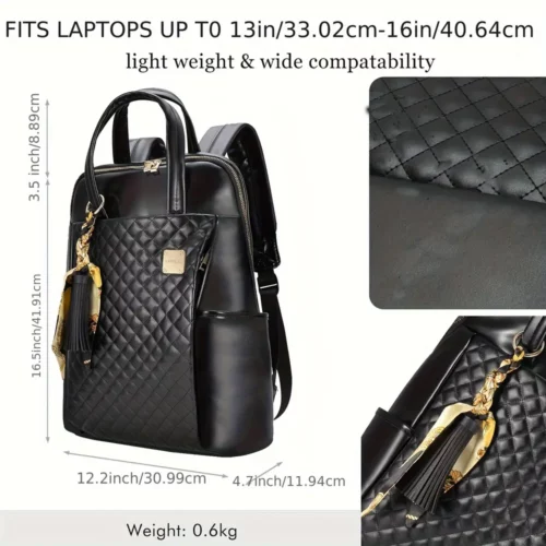 Sac à dos femme pour ordinateur – élégant et imperméable pour usage professionnel