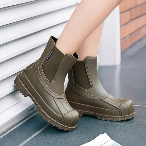 Bottes de pluie femme en caoutchouc antidérapantes – doublure matelassée chic