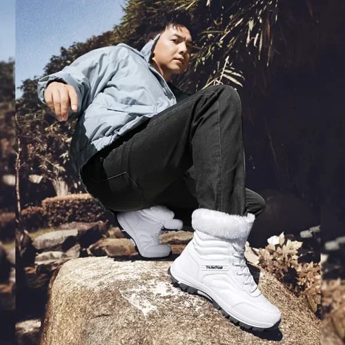 Bottes de neige femme imperméables et chaudes – doublure isolante confortable