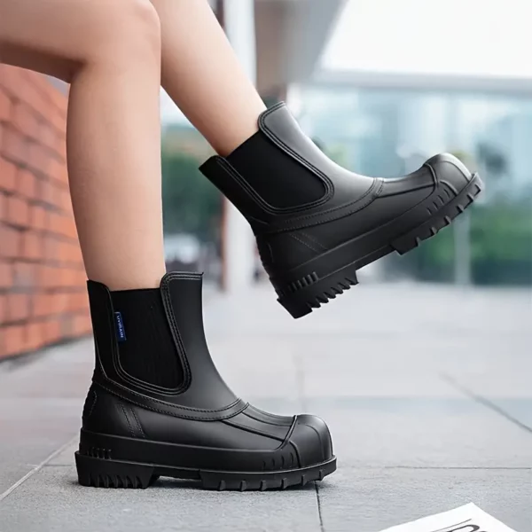 Bottes de pluie femme en caoutchouc antidérapantes – doublure matelassée chic