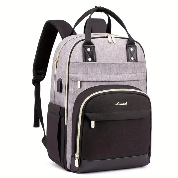 Sac à dos ordinateur femme élégant – compartiments multiples et port USB