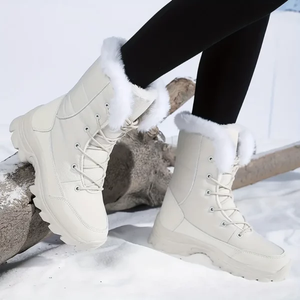 Bottes de neige femme imperméables – doublure chaude et semelle antidérapante