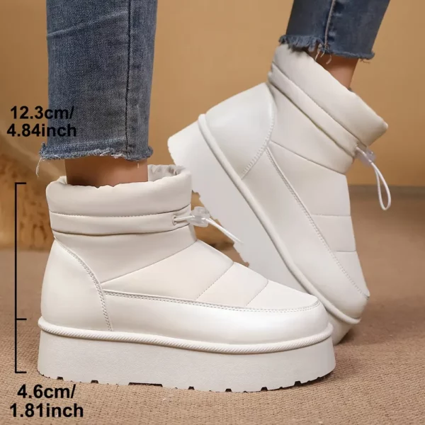 Bottes de ski femme chaudes à semelle antidérapante avec boucles ajustables