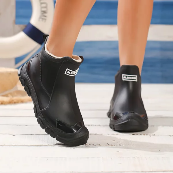 Bottes de pluie femme élégantes en caoutchouc – style chic et imperméable