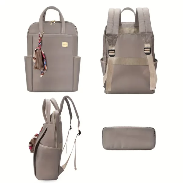 Sac à dos ordinateur femme en nylon imperméable – style léger et professionnel