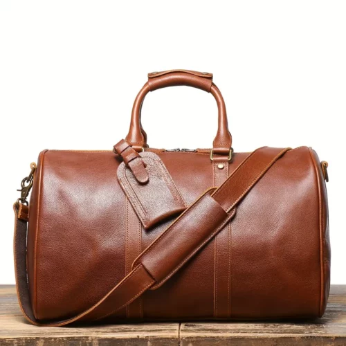 Sac week-end femme en cuir véritable – style décontracté et élégant