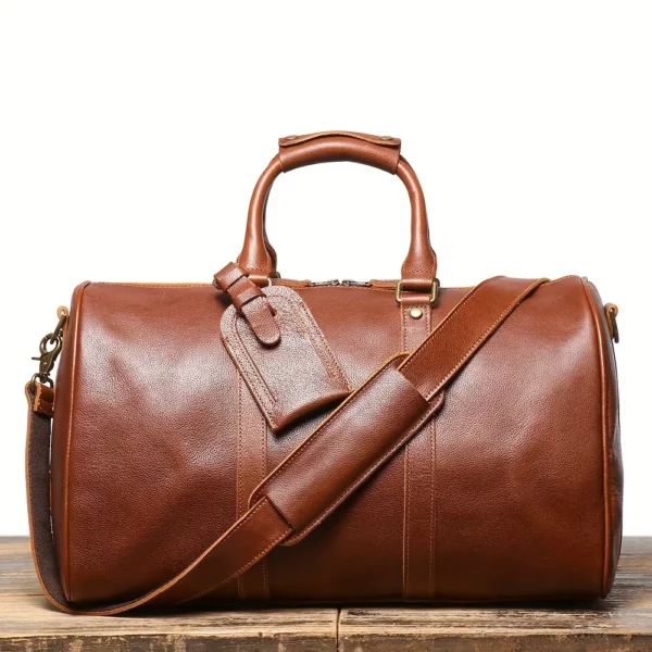 Sac week-end femme en cuir véritable – style décontracté et élégant