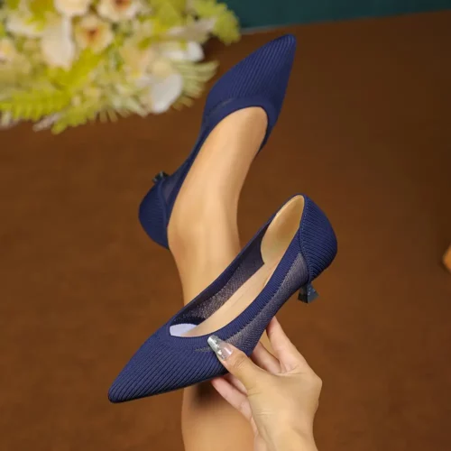 Escarpins femme à petit talon – bout pointu élégant et confortable mariage/bureau