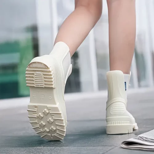 Bottes de pluie femme en caoutchouc antidérapantes – doublure matelassée chic