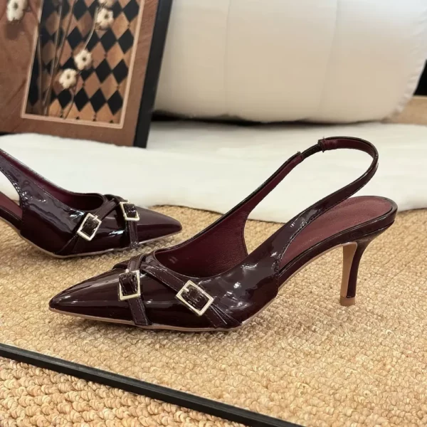 Sandales femme mariage à petit talon – bout pointu et brides croisées élégantes