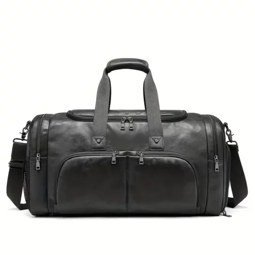Sac de voyage femme style vintage en similicuir – grande capacité élégante