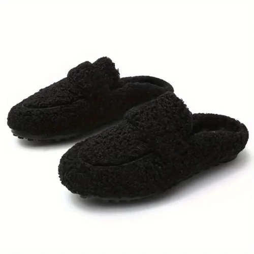 Chaussons femme en fourrure douce – doublure polaire chaude pour l’hiver