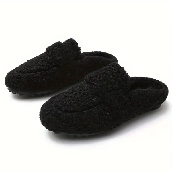 Chaussons femme en fourrure douce – doublure polaire chaude pour l’hiver