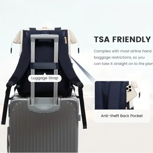 Sac à dos femme antivol pour ordinateur – design élégant avec bretelles réglables