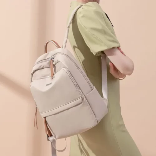 Sac à dos femme léger en tissu Oxford – design élégant avec compartiments multiples