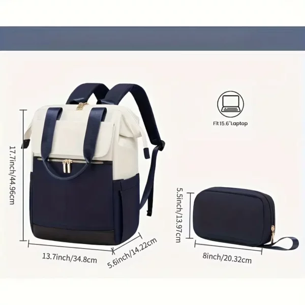 Sac à dos femme antivol pour ordinateur – design élégant avec bretelles réglables