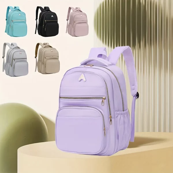 Sac à dos femme léger en nylon – style urbain élégant pour usage quotidien