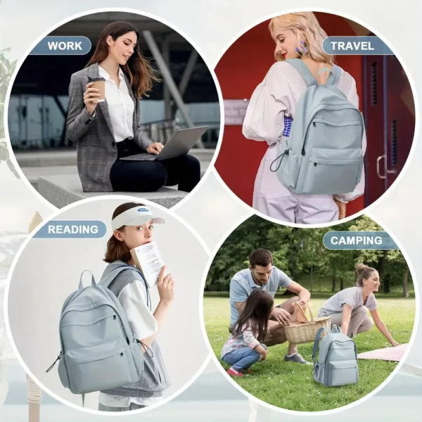 Sac à dos femme nylon ultra léger – compartiments multiples ville et quotidien