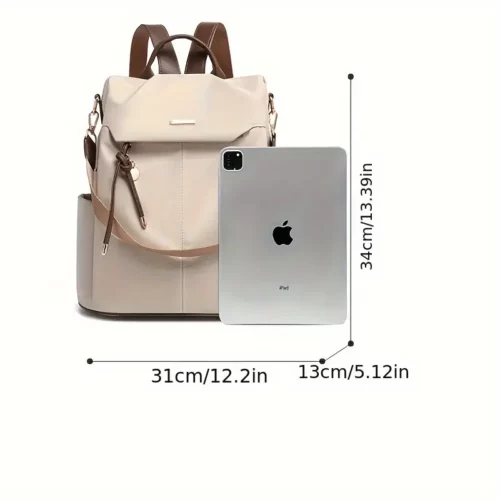 Sac à dos femme léger en tissu Oxford – idéal pour ville et voyages printemps