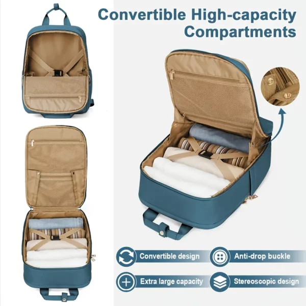 Sac à dos femme léger en nylon imperméable – style urbain compact et chic