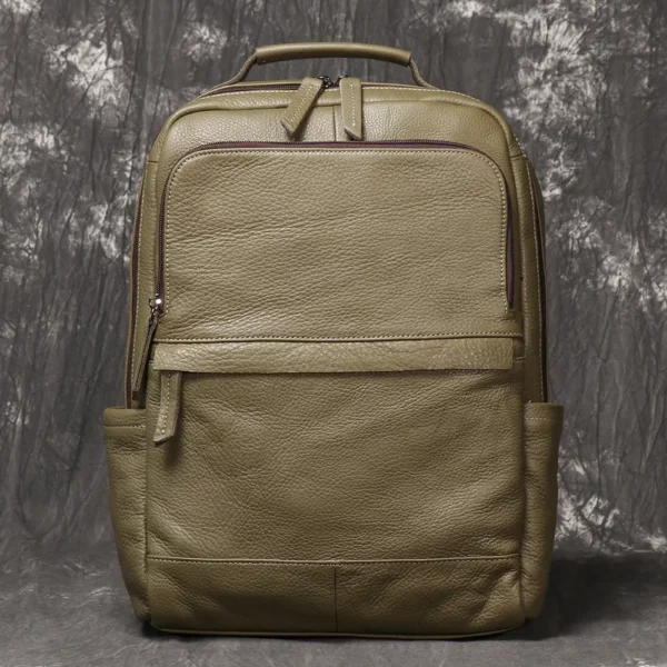 Sac à dos femme cuir véritable style vintage – compartiment ordinateur intégré