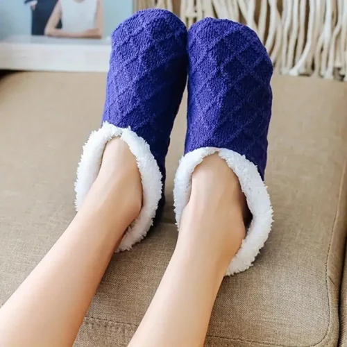 Chaussons chaussettes polaires femme antidérapants – intérieur hiver cocooning
