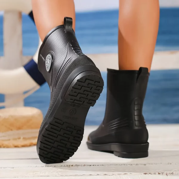 Bottes de pluie femme en caoutchouc mi-mollet – style chic et imperméable