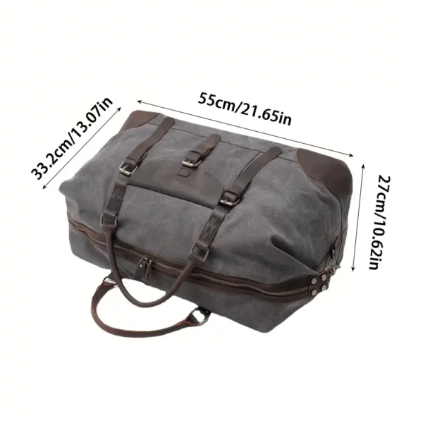 Sac week-end femme en toile style rétro – bandoulière pratique et compartiments multiples