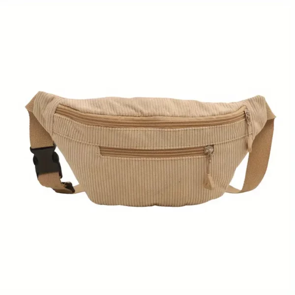 Sac banane femme en velours côtelé – sacoche tendance à grande capacité