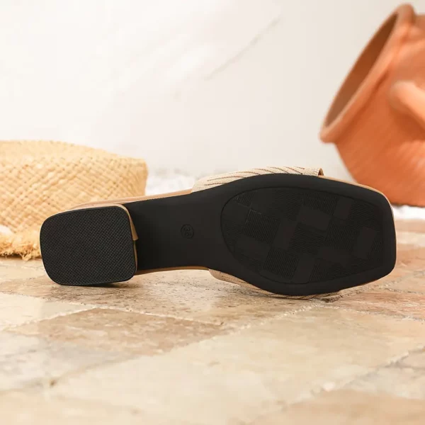 Mules femme à petit talon confortable – chaussures mariage antidérapantes élégantes