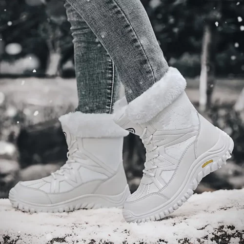 Bottes d’hiver femme fourrées antidérapantes – confort thermique et style