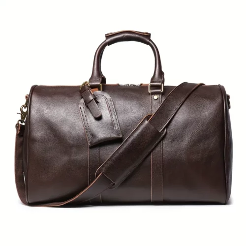 Sac week-end femme en cuir véritable – style décontracté et élégant