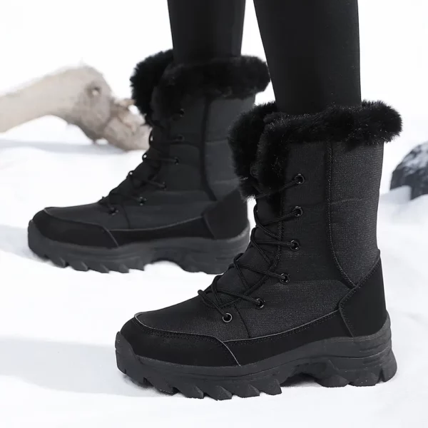 Bottes de neige femme imperméables – doublure chaude et semelle antidérapante