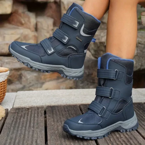 Bottes d’hiver femme fourrées imperméables – semelle antidérapante et maintien cheville