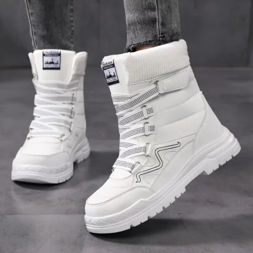 Bottes de ski femme chauffantes antidérapantes imperméables doublure chaude