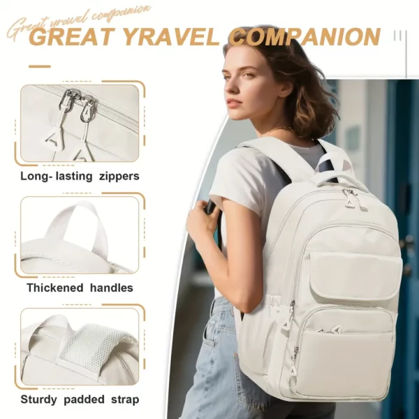 Sac à dos léger femme en nylon imperméable – style urbain et décontracté
