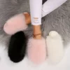 Chaussons femme fourrés en peluche douce – confort chaud pour l'hiver