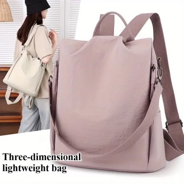 Sac à dos femme anti-vol en nylon léger – urbain, épuré et polyvalent