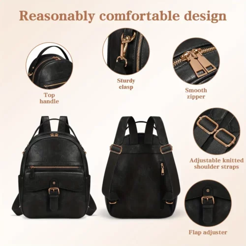 Sac à dos léger anti-vol femme – design urbain imperméable et compact