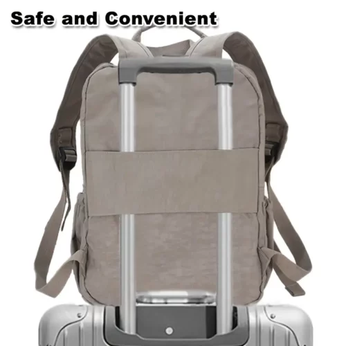 Sac à dos femme en nylon léger – multi-poches, durable et stylé pour voyage