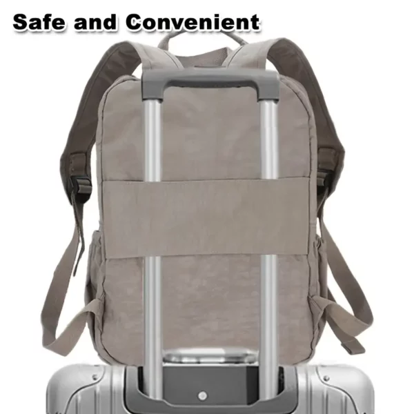 Sac à dos femme en nylon léger – multi-poches, durable et stylé pour voyage