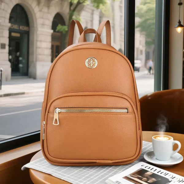 Sac à dos femme léger et élégant – design minimaliste avec poches zippées