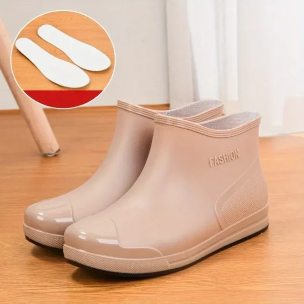 Bottes de pluie femme en caoutchouc antidérapantes – style chic et léger