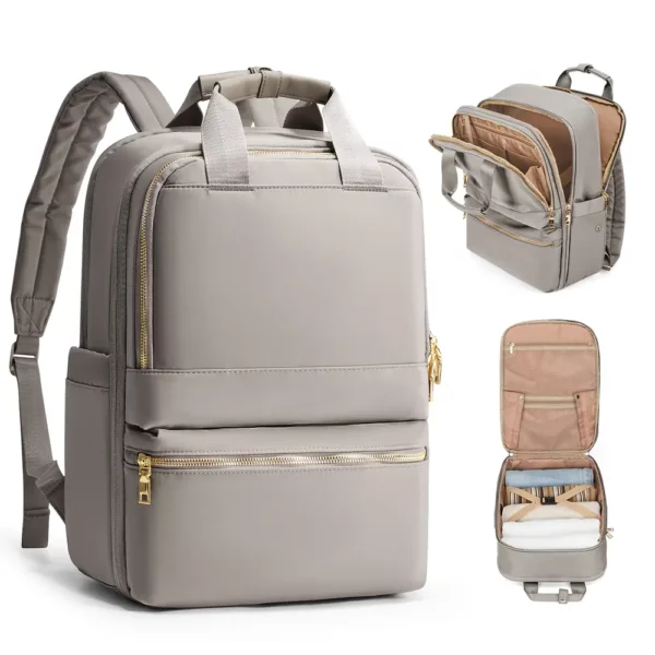 Sac à dos femme léger en nylon imperméable – style urbain compact et chic