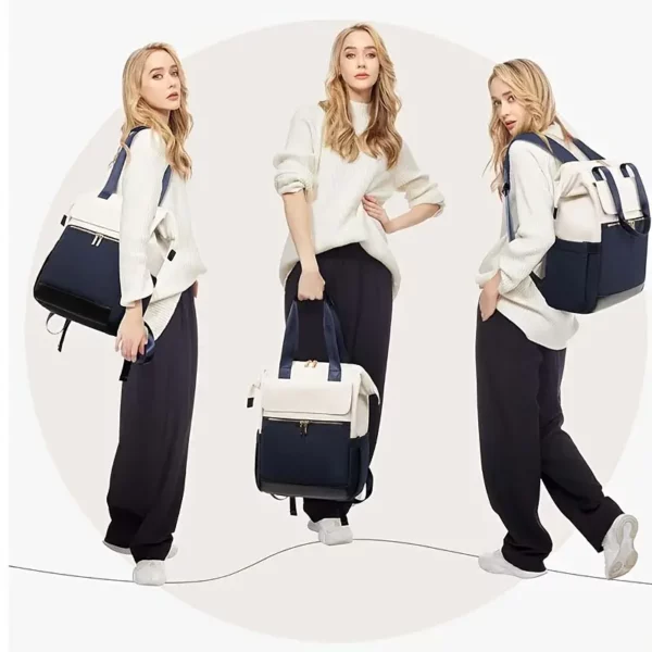 Sac à dos femme élégant pour ordinateur – design convertible et compartiments organisés
