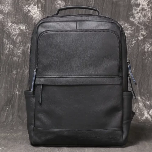 Sac à dos femme cuir véritable style vintage – compartiment ordinateur intégré