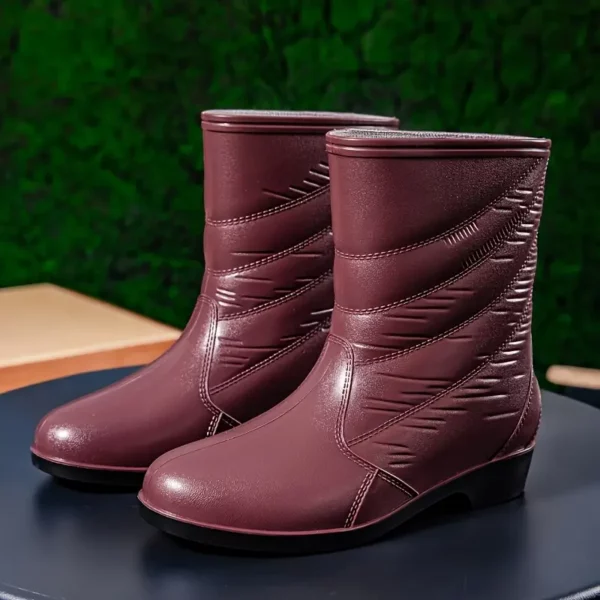 Bottes de pluie femme en caoutchouc antidérapantes – style chic et élégant