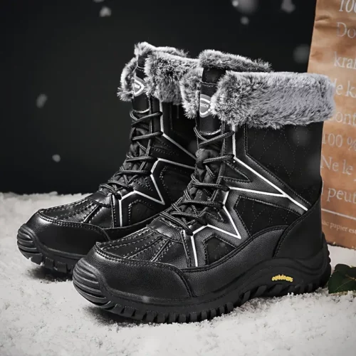 Bottes d’hiver femme fourrées antidérapantes – confort thermique et style
