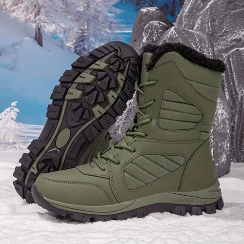 Bottes de neige femmes doublées polaire antidérapantes pour hiver et randonnée